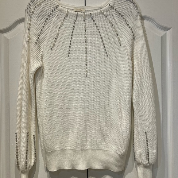 Laura Pearl & Rhinestone Detail Sweater - Picture 13 of 13